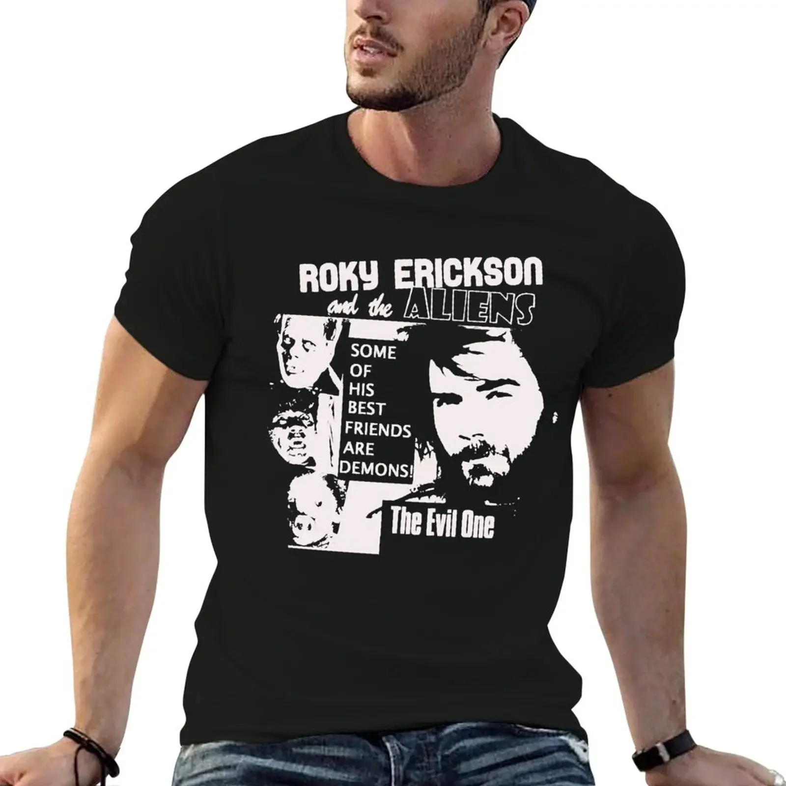 Roky erickson T-Shirt plus size tops sports fans graphics graphic t shirts men t shirts