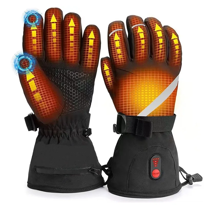 

Outdoor Touch Screen Warm Heated Gloves Cold and Windproof for Skiing Cycling Fishing and Riding