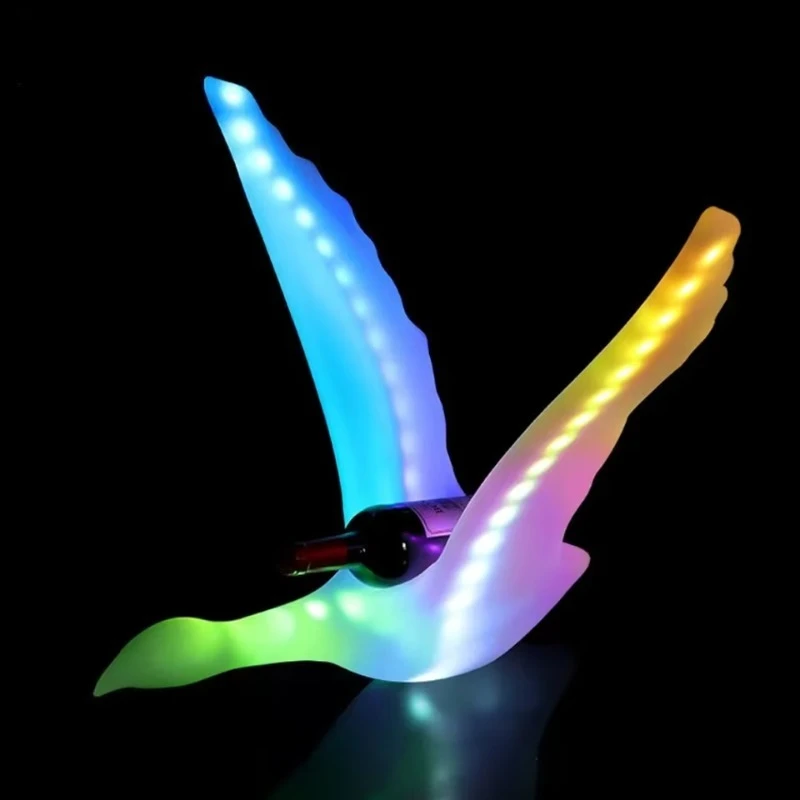 

Логотип реквизита для ночного клуба, стенд серая птица, белый гусь, светодиодная бутылка