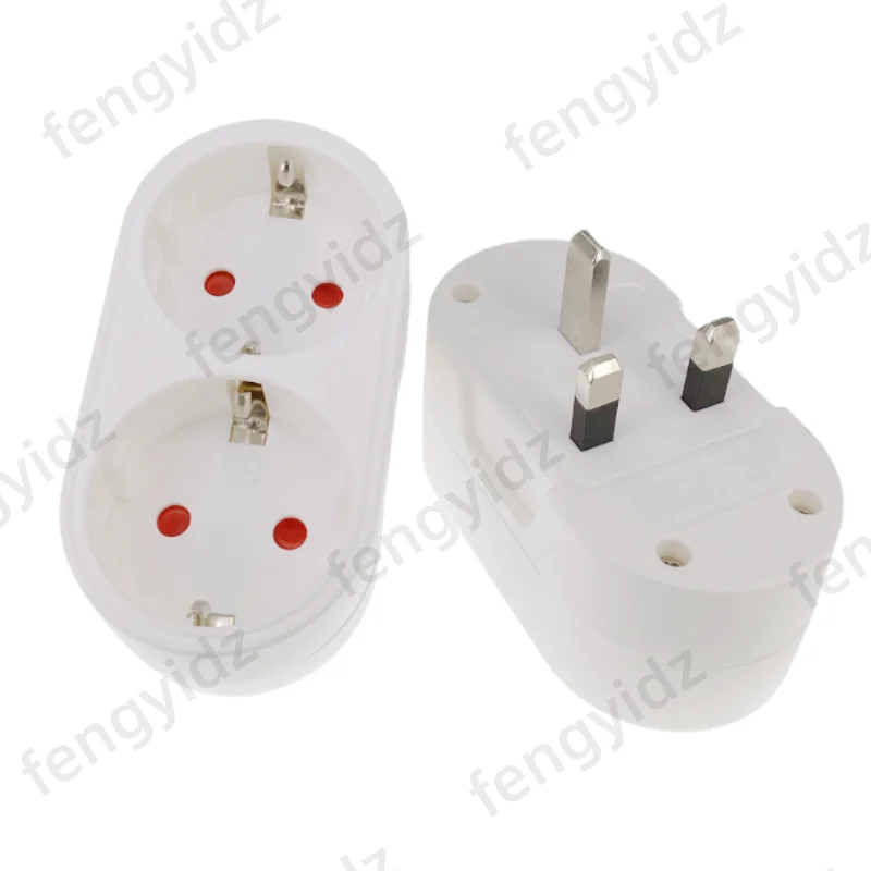 European EU To UK Plug Adapter Standard Euro 250V EU Plug To UK Electrical Socket Power Adapter Electrical Socket Outlet