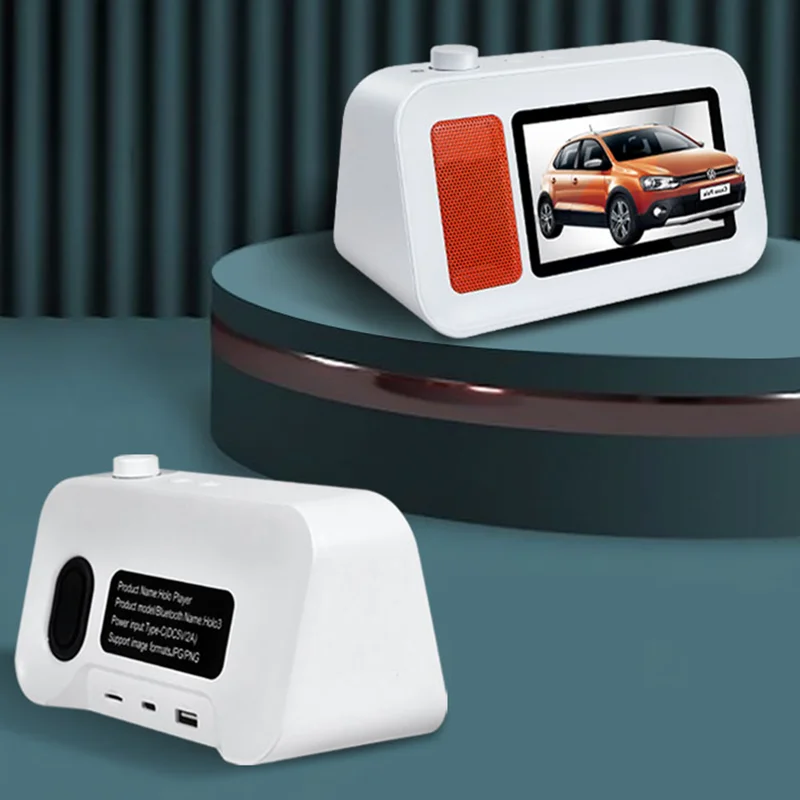 New 3D Holographic Player Wireless Bluetooth Lyrics Speaker Creative Gift Hovering Lyrics Adjustable Volume Display