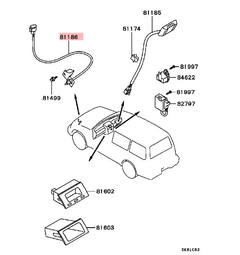 1 Outdoor Air Temperature Sensor for Pajero V20 MR115605 Thermometer for Montero V30 Weather for Shogun V40 1989-1999 2nd Gen