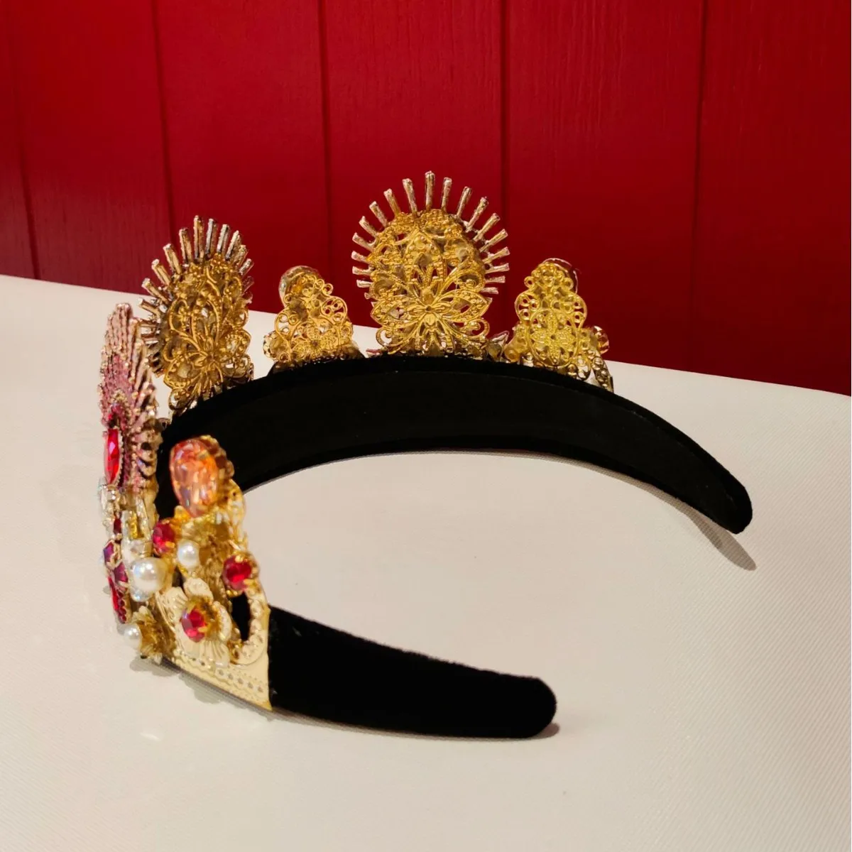 European and American Hot-Selling Baroque Vintage Bride Crown Princess Birthday Diamond Crown Heavy Craft Luxury Headband