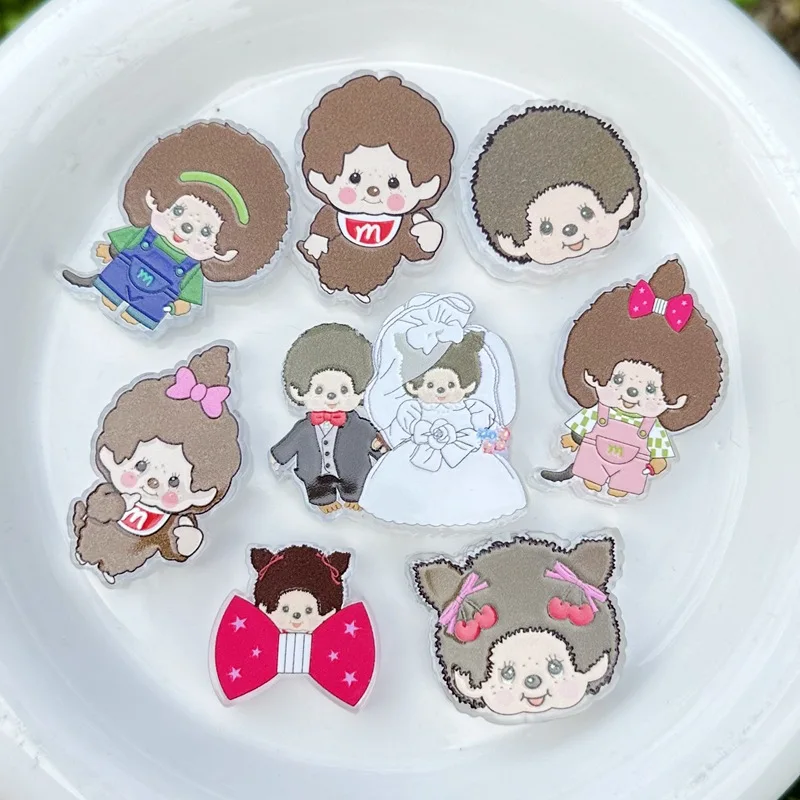 

10/20pcs for Monqiqi cartoon thick sheet through-hole bead accessories for pen mobile phone chains keychains bag ornaments