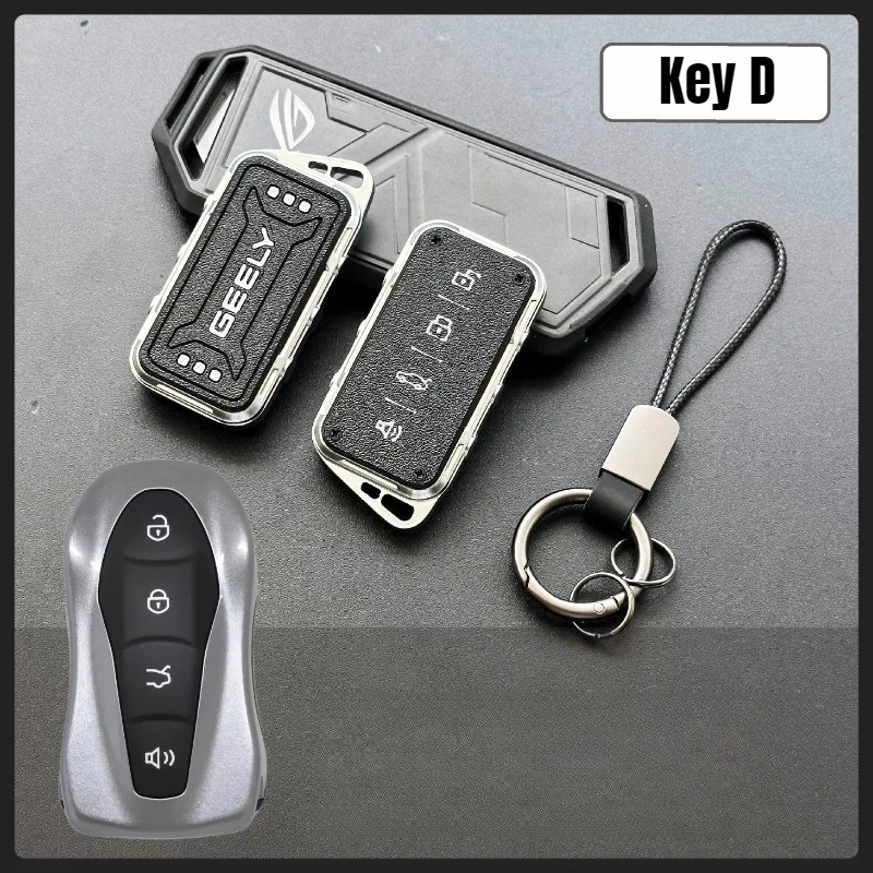 Metal Key Case Modification Anti-Scratch for Geely Xingyue Boyue Xingrui Binrui Emgrand Remote Key Metal Fob Cover Accessories