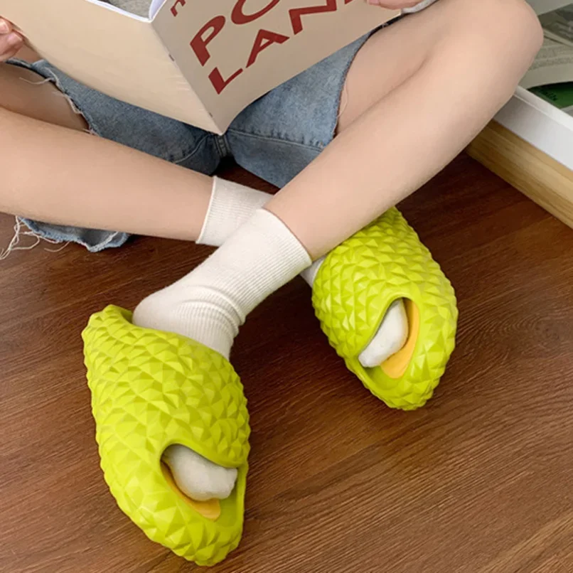 

Women House Slipper Durian fruit Cute Cloud Sandals Summer Flip Flops Beach Slides Funny Home Casual Shoes Flat Female Thick