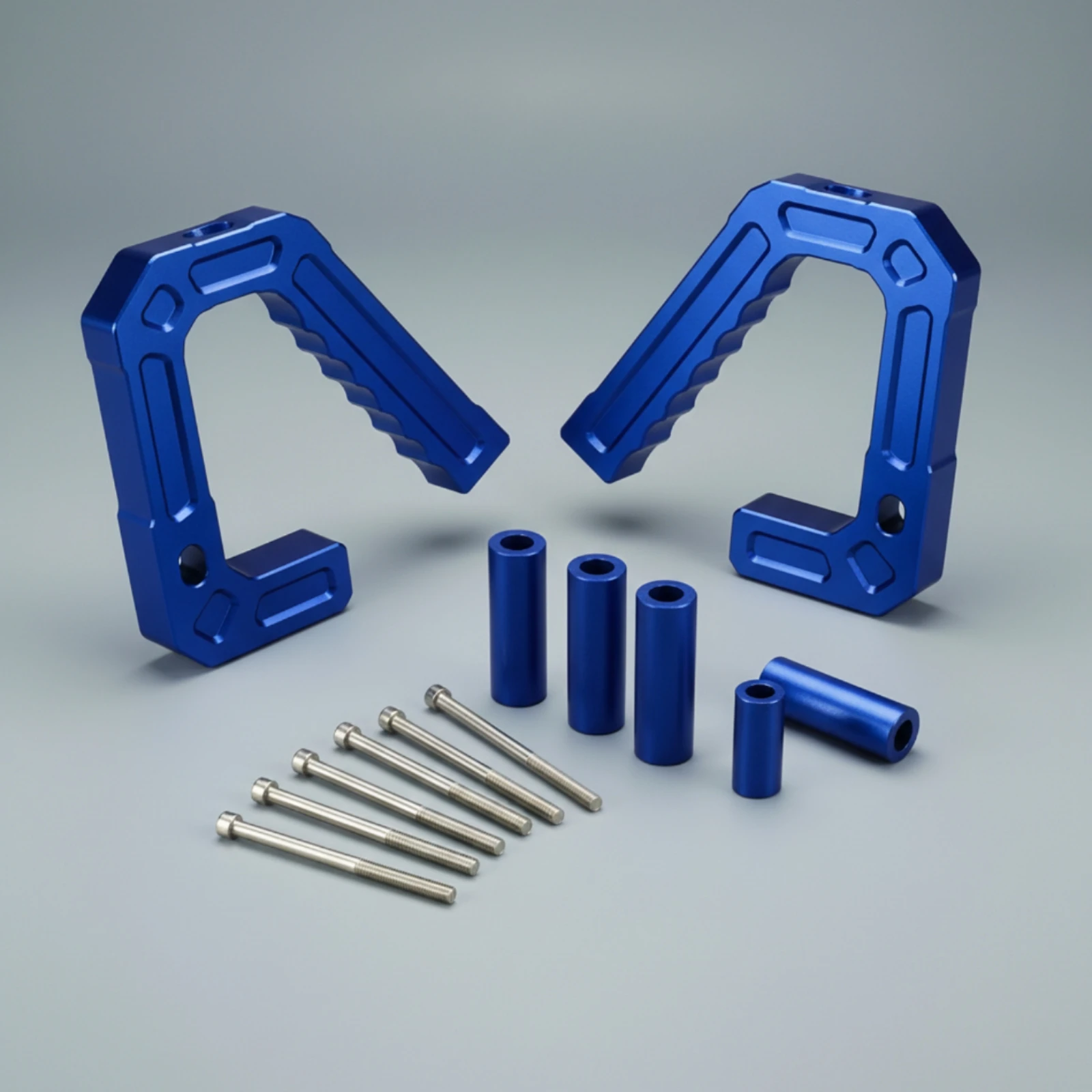 Front Grab Handles with Spacers Machined Aluminum Grab Handles Hardware Non-Slip Rigid for off-Roaders, Daily Driving