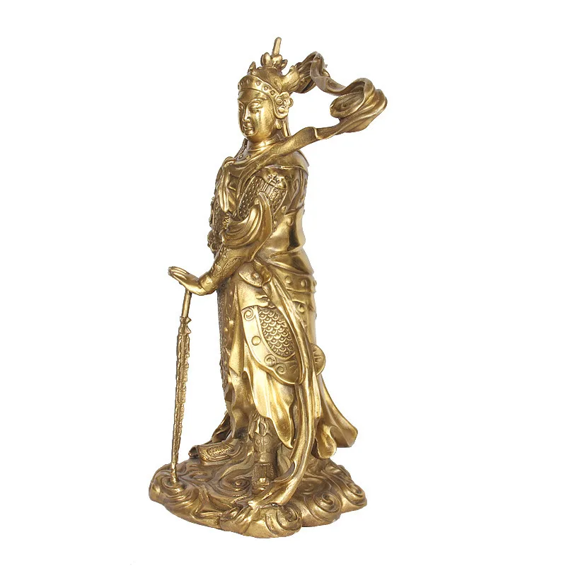 Wholesale Copperware, Standing Bronze Statue Of Wei Tuo, Decorative Crafts And Gifts