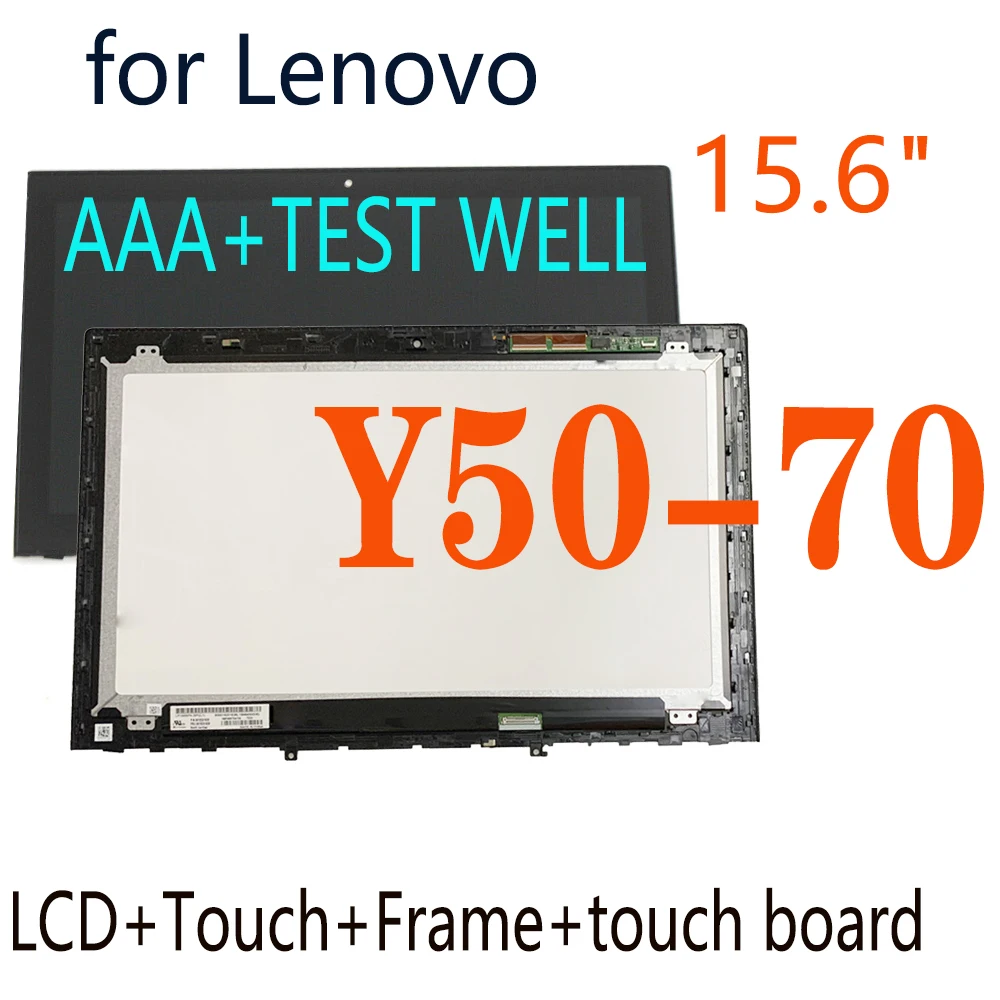 

15.6" for Lenovo Y50-70 Y50 70 80DT Laptop LCD Display Touch Screen Digitizer Assembly Frame Touch Board for Lenovo Y50-70 LCD