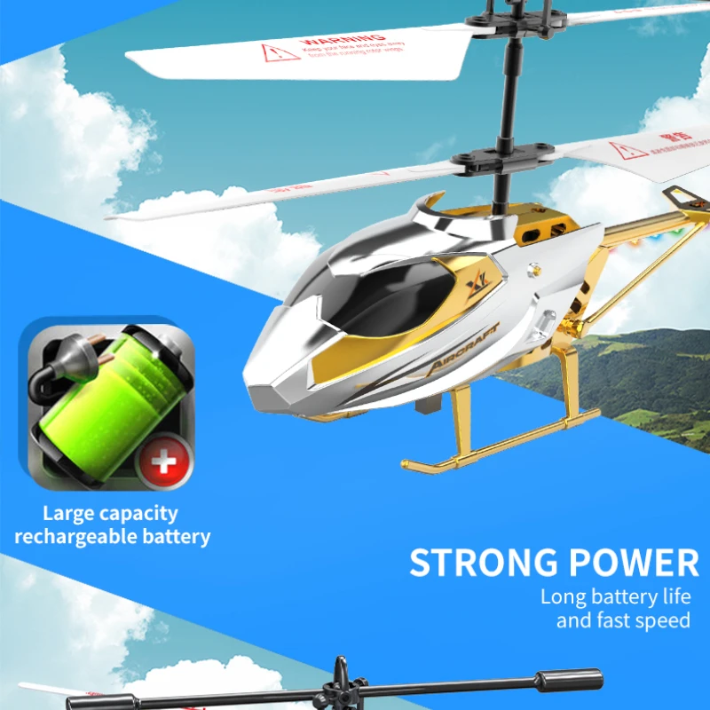 RC Helicopter 2.4GHZ 3.5 Channel Air Pressure Constant Height Light Remote Control Simulated Helicopter Toys Gift for Children