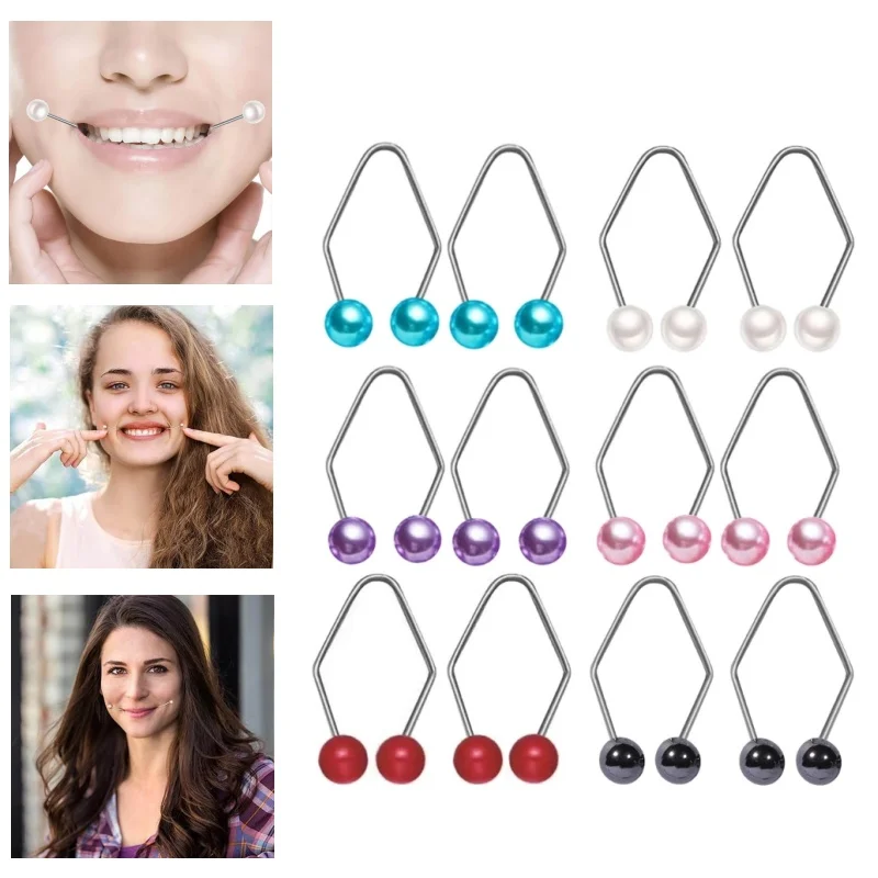 1 Pair Dimple Maker Dimple Trainer Fashion Jewelry Accessory Natural Smile Dimple Maker Body Jewelry for Smile Training