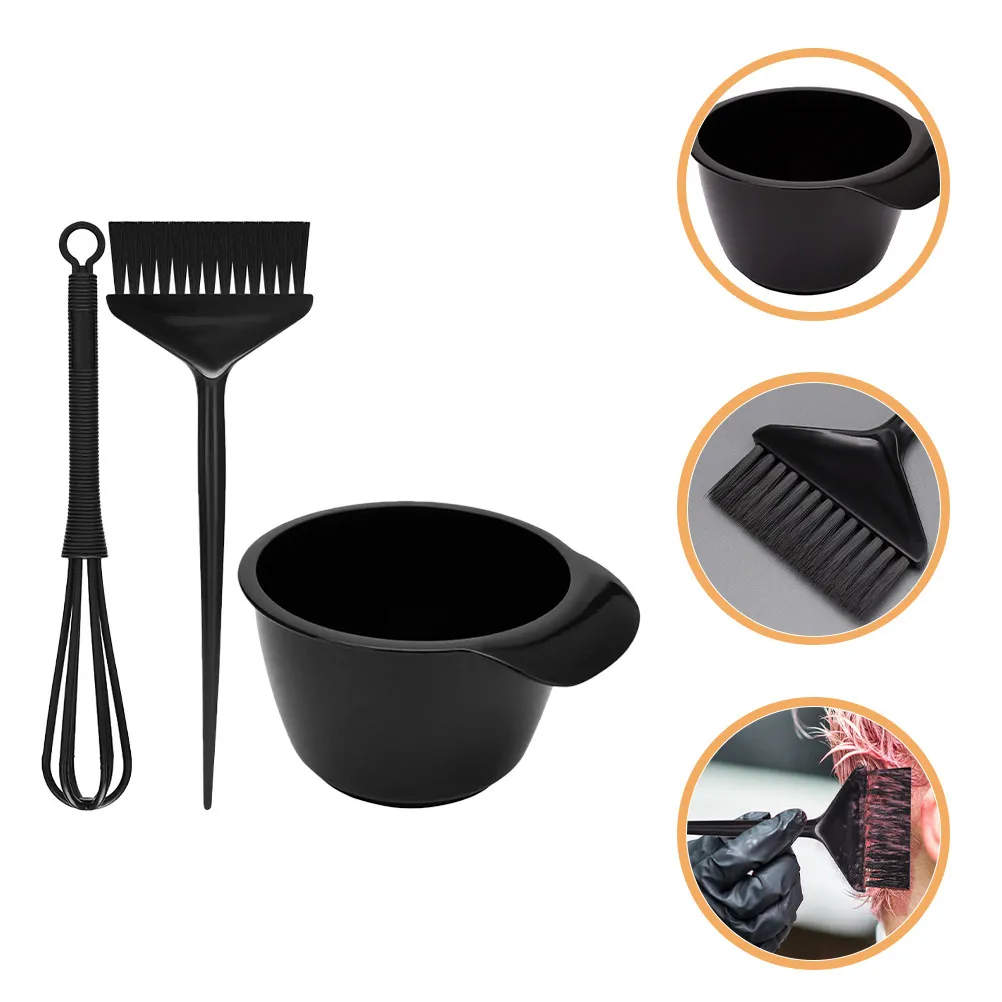 

1Set Durable Hair Dyeing Bowl Brush Stirring Rod DIY Salon Coloring Kit Hair Dye Bowl and Brush Stirring Stick