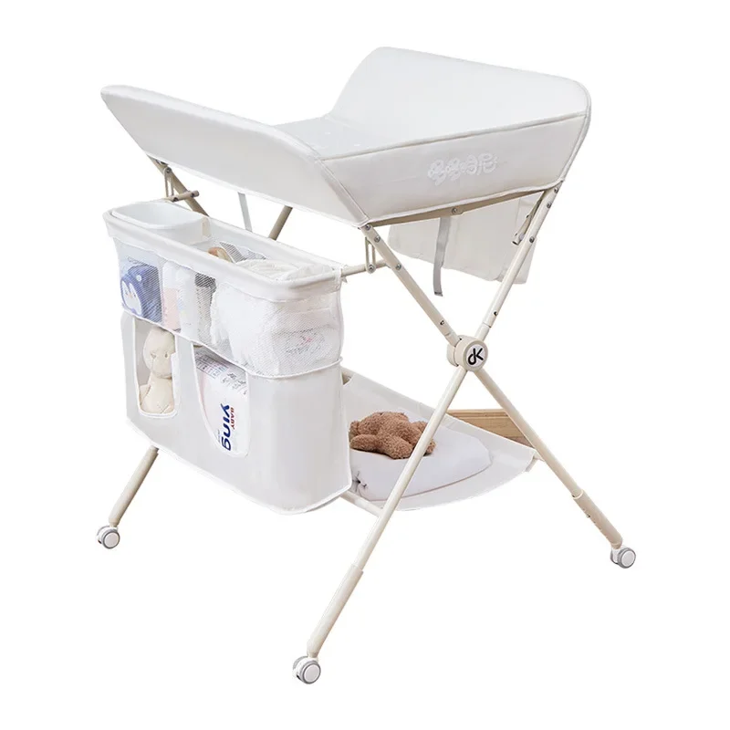 Table de couche-culotte réglable pour bébé, portative et pliable, pour soins infirmiers