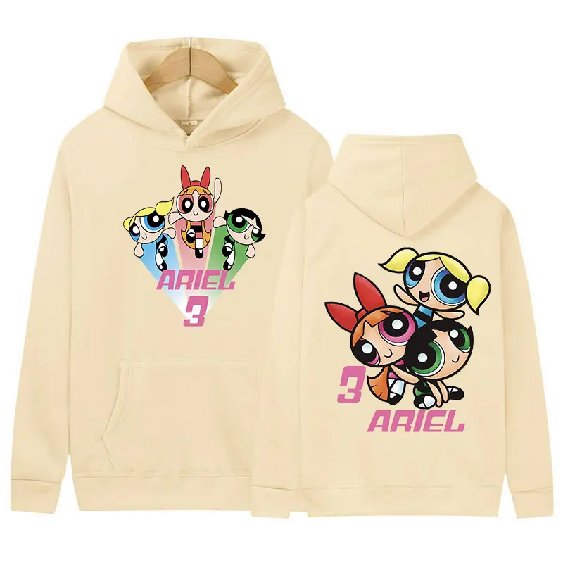 Cute Powerpuff Girls Birthday Girl Print Hoodie Men Women Casual Fashion Autumn/Winter Sweatshirt Loose Pullover Oversized Hoody