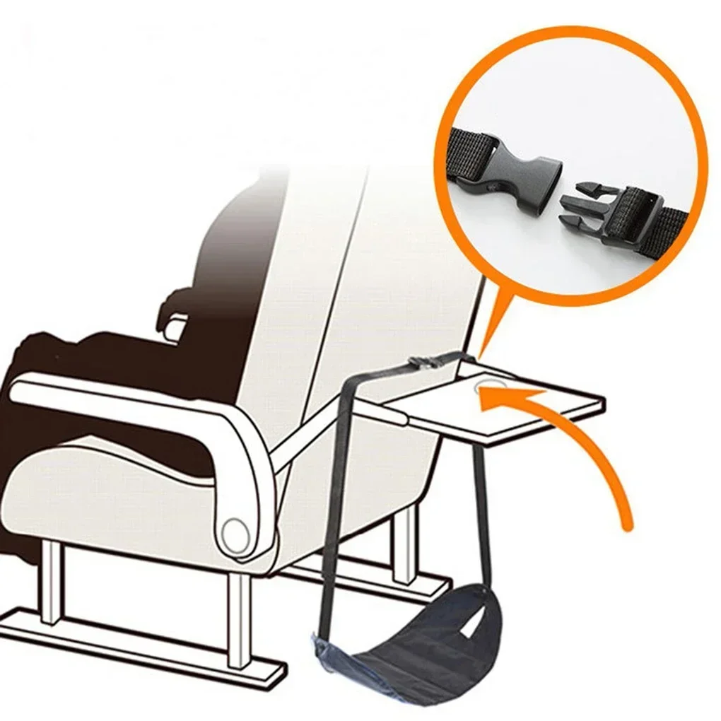 Airplane Footrest With Adjustable Strap Portable Hammock Leg Rest Travel Accessories Office Footrests Foot Rest For Travel Home