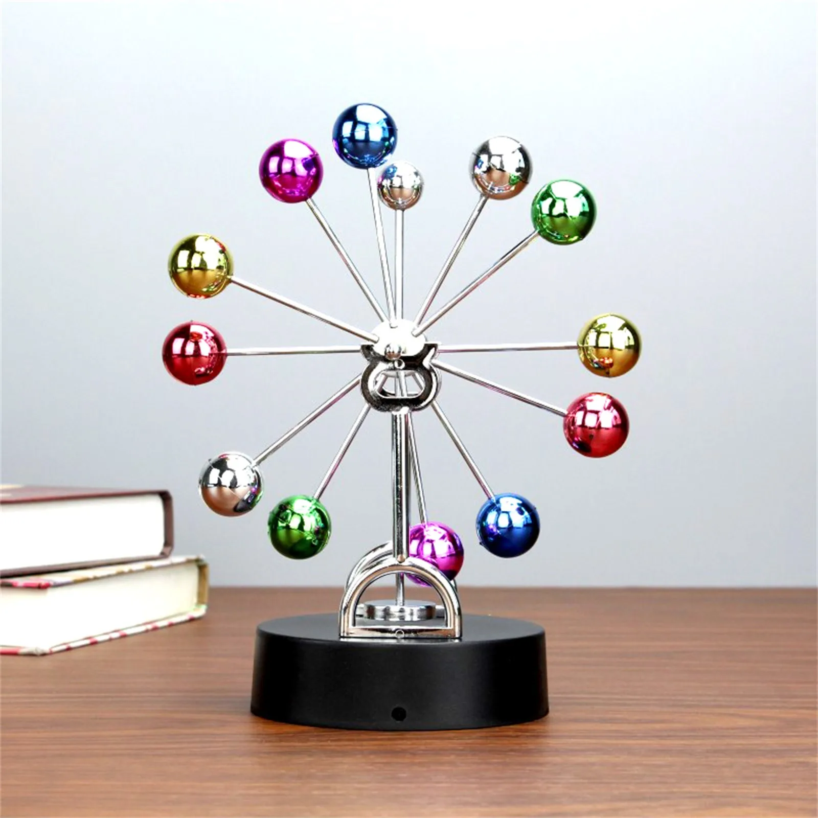 Roda gigante aparelho de movimento perpétuo criativo rotativo simples newton pêndulo bola física equilíbrio magnético wobbler presentes