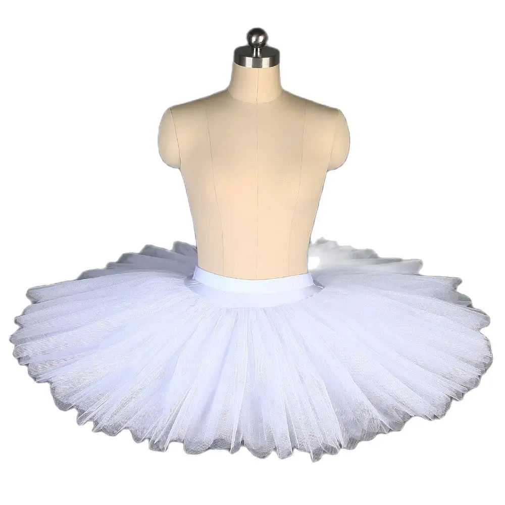 

BLL103 Scalloped Ruffle Edges Ballet Dance Pancake Tutu Practice Rehearsal Platter Tutu Skirt for Girls and Women Half Tutus