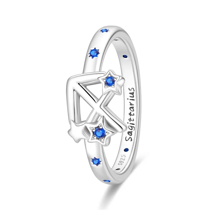 Women's 925 Sterling Silver Twelve Constellation Ring