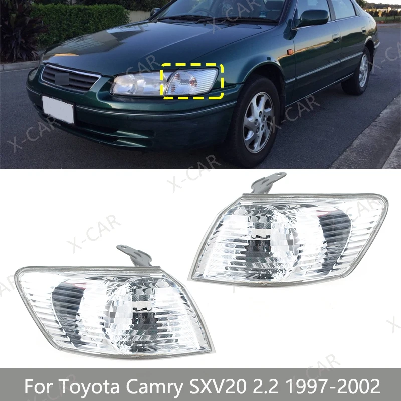 

Car Front Bumper Headlamp Side Marker Corner Light Headlight Turn Signal Lamp Without Bulb For Toyota Camry SXV20 2.2 1997-2002