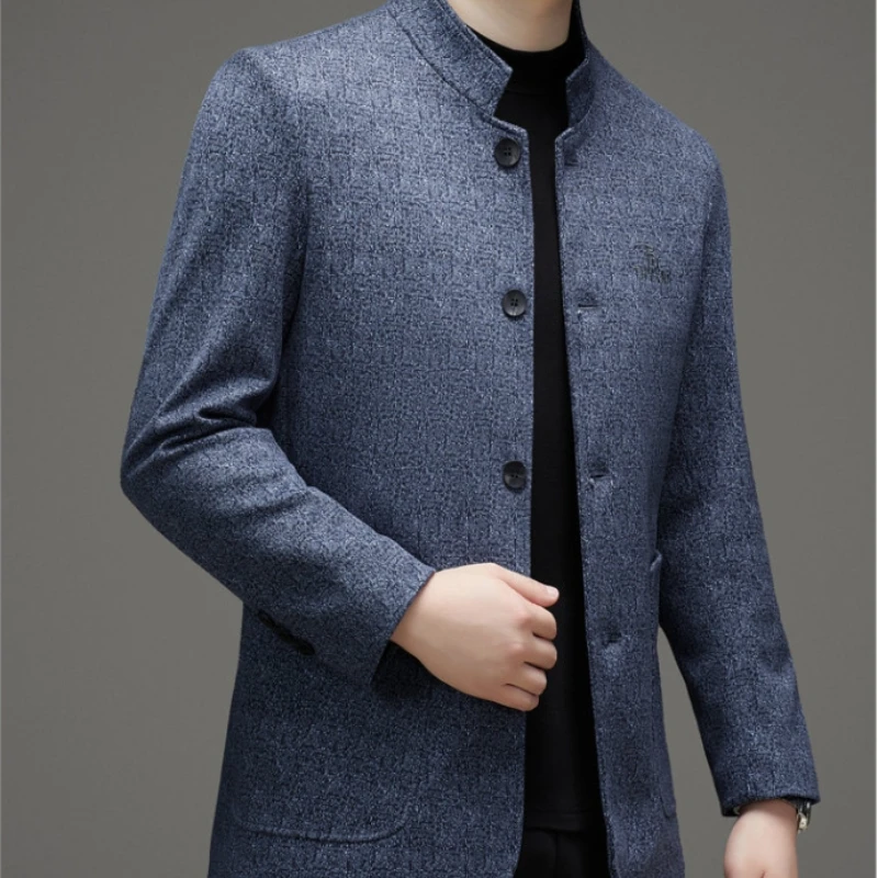 The Main Promotion of New Explosive Casual Business Men\'s Suit Trend Single West Spring and Autumn New Coat Zhongshan Suit