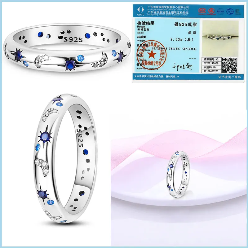 Women's 925 Sterling Silver Luxury Stackable Ring, Wedding Gift