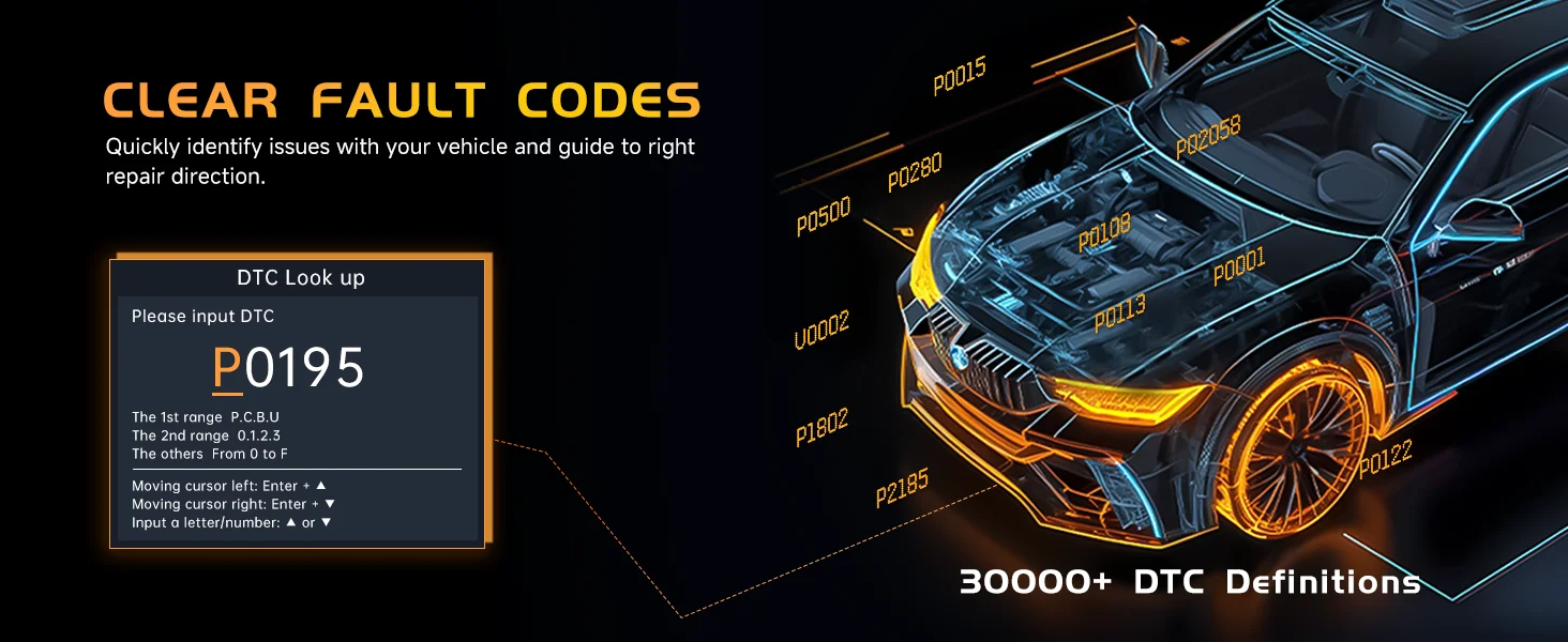 OBD2-Scanner Codeleser Motorfehleranzeige Auto-Diagnosegerät Fehlercodes Lesen und Löschen Volle OBD2-Funktionen 2026 – Detail 9