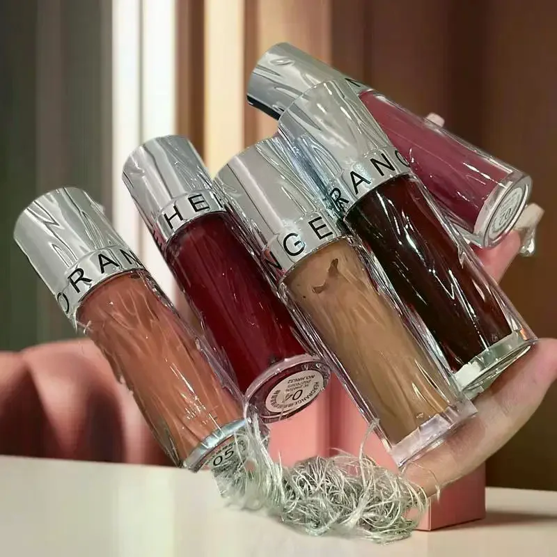 HERORANGE Water Glossy Lip Glaze, Nieblaknący, Nieklejący się, Nawilżający, Super Pigmentowany, Długotrwały, Prezent na Boże Narodzenie