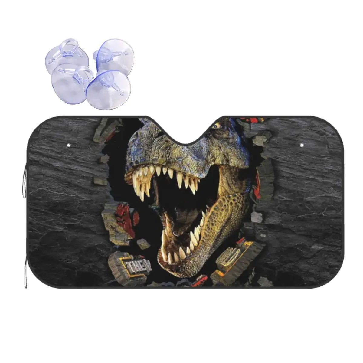 Dinsaur Jurassic Park kaca depan Universal kerai kaca depan 76x140cm foil kedok matahari penutup mobil