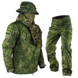 Hunting Camping fishing Outdoor softshell Jacket+pants Waterproof Windproof Polyester Coats Jacket Hoody Suit