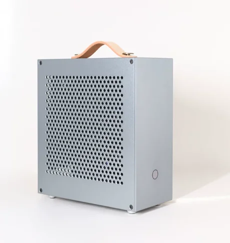 BUG-D1 DC-ATX Power Supply Half-Height Knife-Cut Mini-ITX Case Soft Router Aluminum Alloy Barebone Case