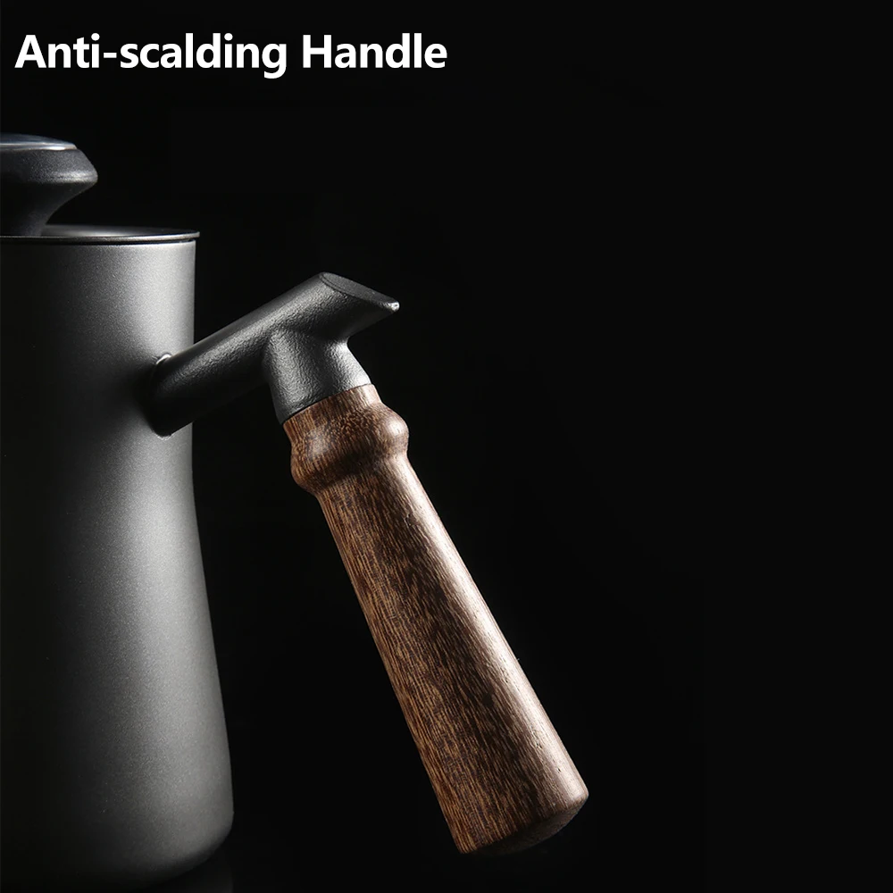 Imagem -04 - Youmi 550ml Gotejamento Despeje sobre Chaleira de Café Preto Branco Azul Anti-escaldante Handle Aço Inoxidável Chá Pote de Café com Termômetro