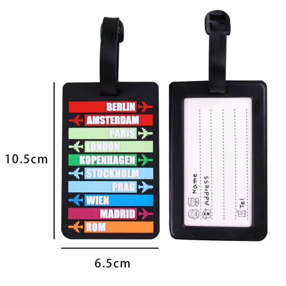 여행용 여행 가방 수하물 태그, PVC 글자 주소, 거치대 이름, 탑승 ID 태그, 여행용 액세서리, 패셔너블 수하물 라벨