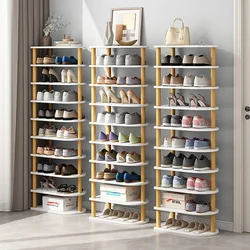 Home Small Shoe Rack Space-saving Storage Shoe Rack Shoe Rack Simple Shoe Cabinet Door Multi-layer Against The WallShoe Cabinets