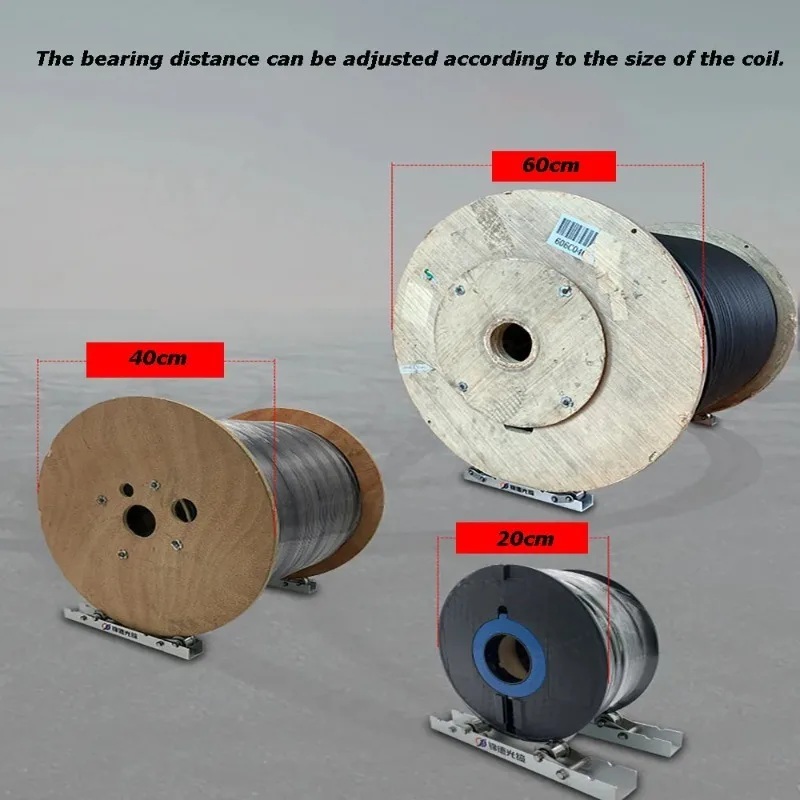 Aluminum Alloy Fiber Optic Cable Reel Bracket Magnetic Storage 150kg Load 2PCS/Set
