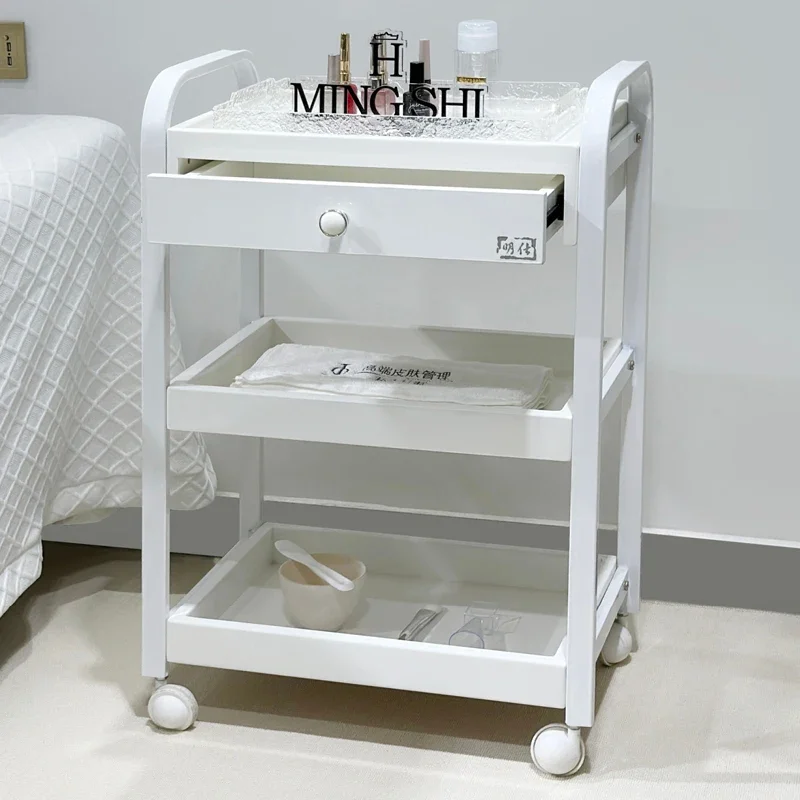 

Cart Beauty Salon Trolley Utility Drawers Cosmetic Rolling Salon Trolley Medical Storage Carrito barbershop furniture GY50GP