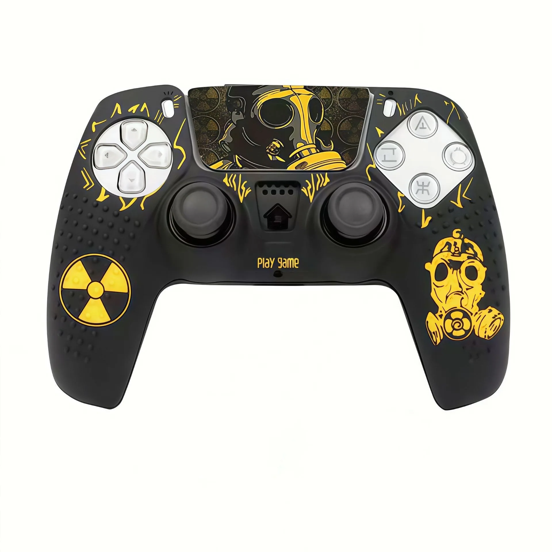 Anti-Slip Silicone Protective Skin for PS5 Controller with 2 Thumb Grip Caps And 1 Sticker Compatible Controller Cover Case view 3