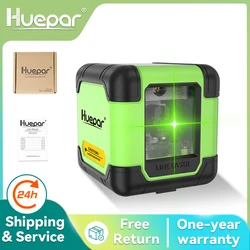 Huepar 2 Lines Laser Level Professional Cross Line Horizontal & Vertical Green Red Beam Use One-Button Laser Tool Nível do laser