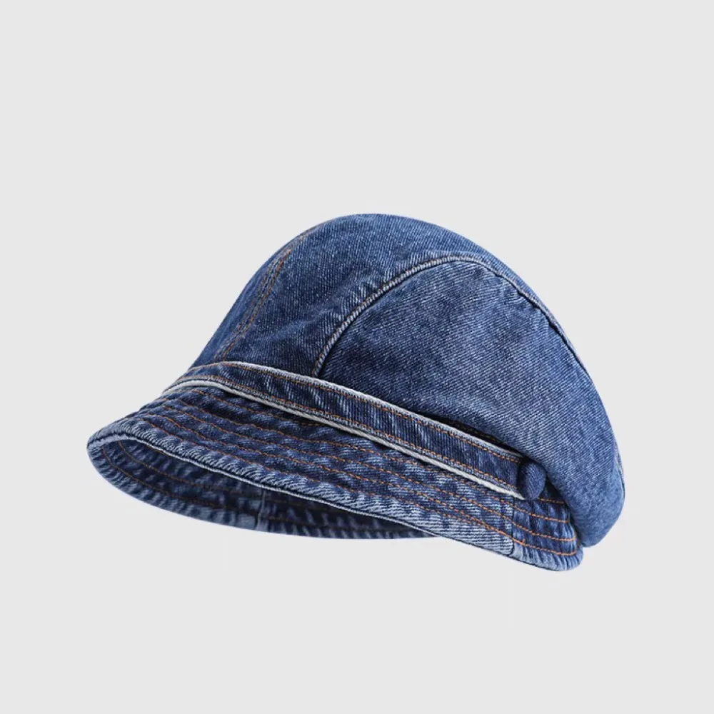 Cute Retro Fisherman Hat Solid Color Cold Resistance Bucket Hats Ultra Light Warmth Duck Tongue Hat Women\'s
