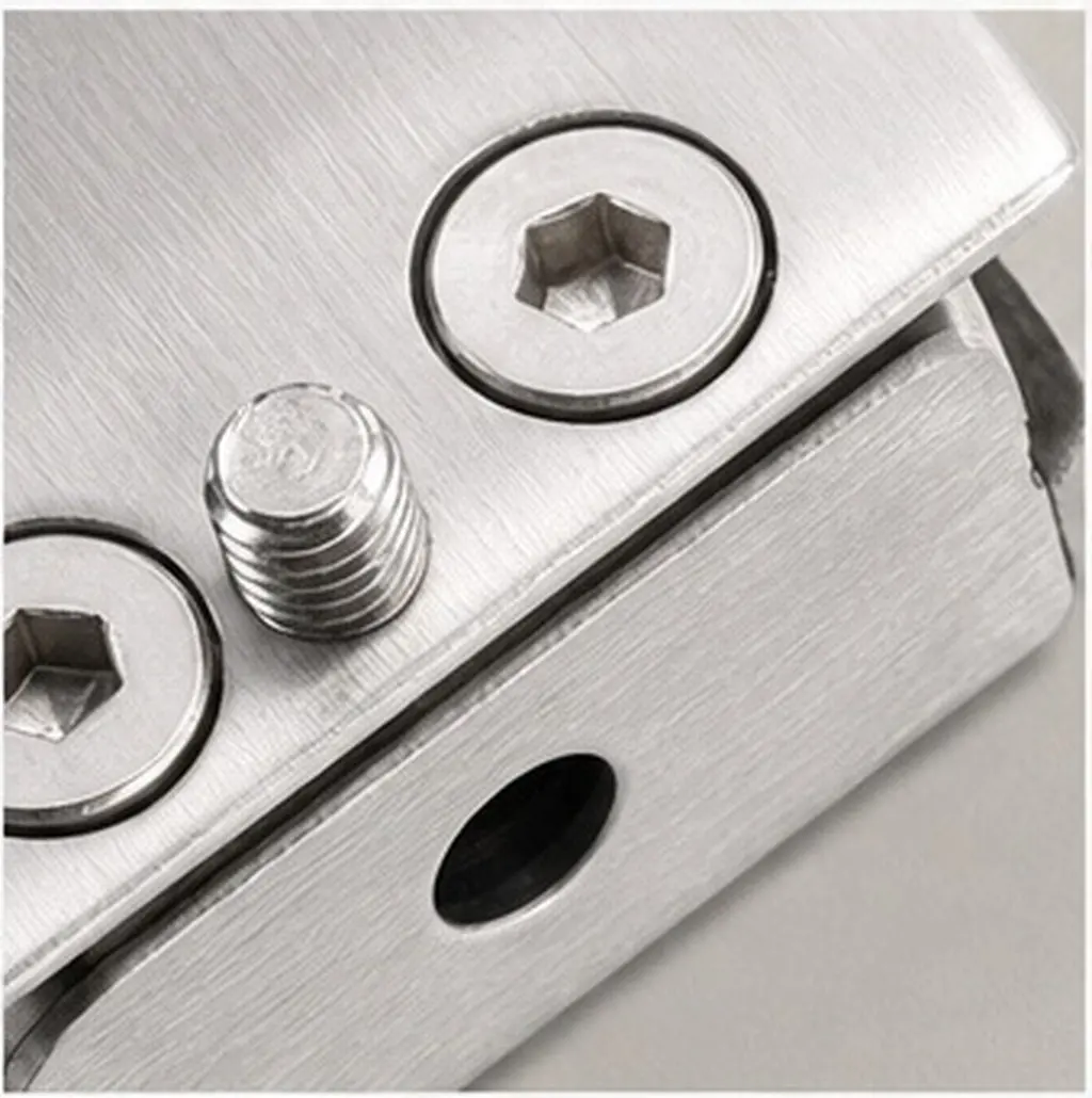 4pcs Stainless Steel Clamps Glass Panel Clamp For Balustrade Strong Hold No Scratch Easy Install Hotel Office Home Use Glass