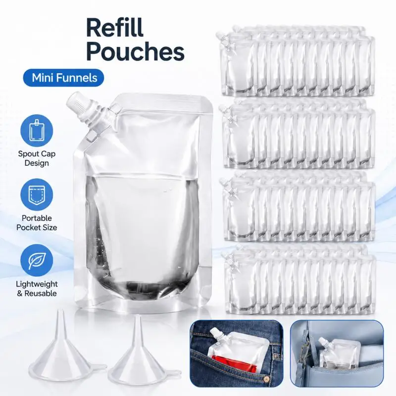 100ml-500ml Reise-Getränkebeutel Transparente Plastikbeutel Versiegelte Saft-Aufbewahrung Getränke-Eisbeutel Tragbare Kaltgetränkebeutel – Detail 1