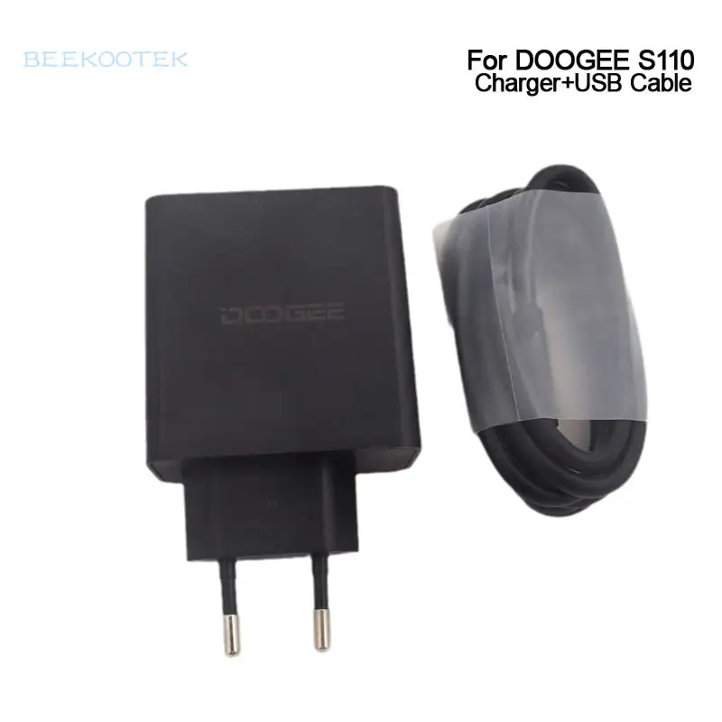 New Original DOOGEE S110 Charger Official Quick Charging Adapter TPYE-C USB Cable Data Line Charger For DOOGEE S110 Smart Phone