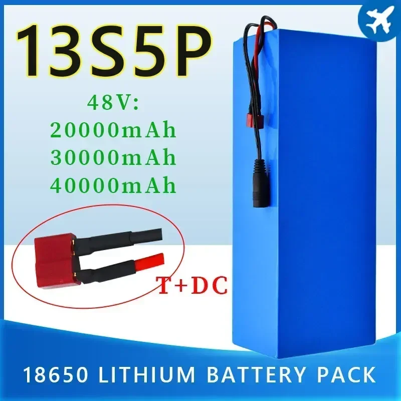 

Brand New 13S5P 48V 40Ah 18650 Lithium Battery Pack + Built-in BMS 500-1000W Electric Bicycle Battery