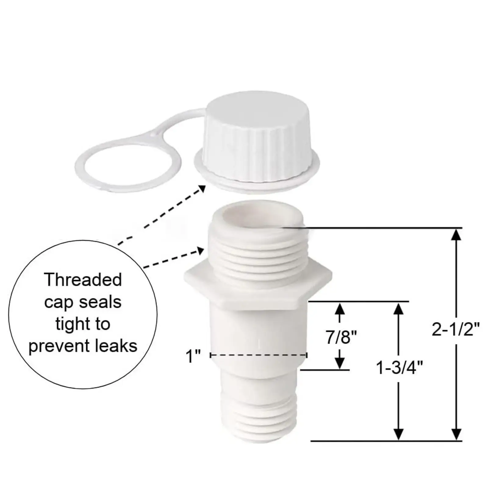 PP Threaded Cooler Drain Plug - usage example