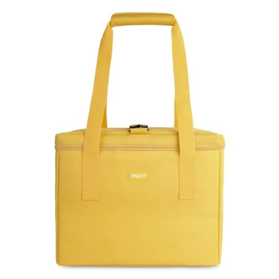 Bolsa de Compras Congelable, Fabricada con Tecnología EcoFreeze, Plegable, Reutilizable, con Cierre de Cremallera, Asas Dobles, para