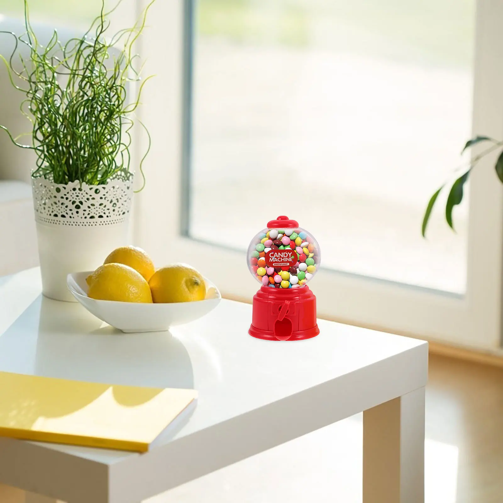 

3Pcs Mini Candy Dispenser Vibrant Colors Gumballs Machine Desktop Sweet Vending Machine Add Whimsy to Any Setting