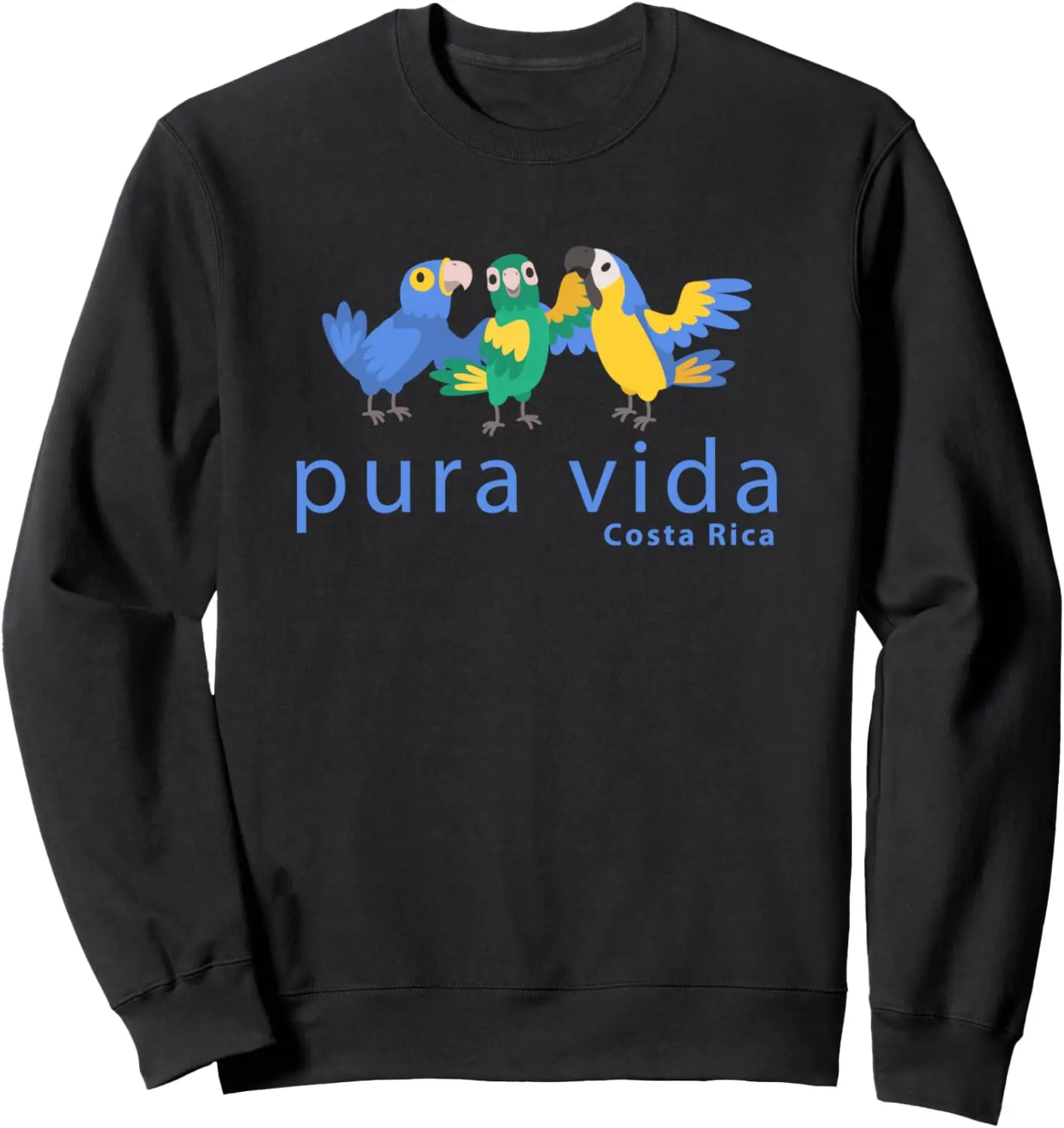 Pura Vida Parrots Costa Rica Birds Sweatshirt