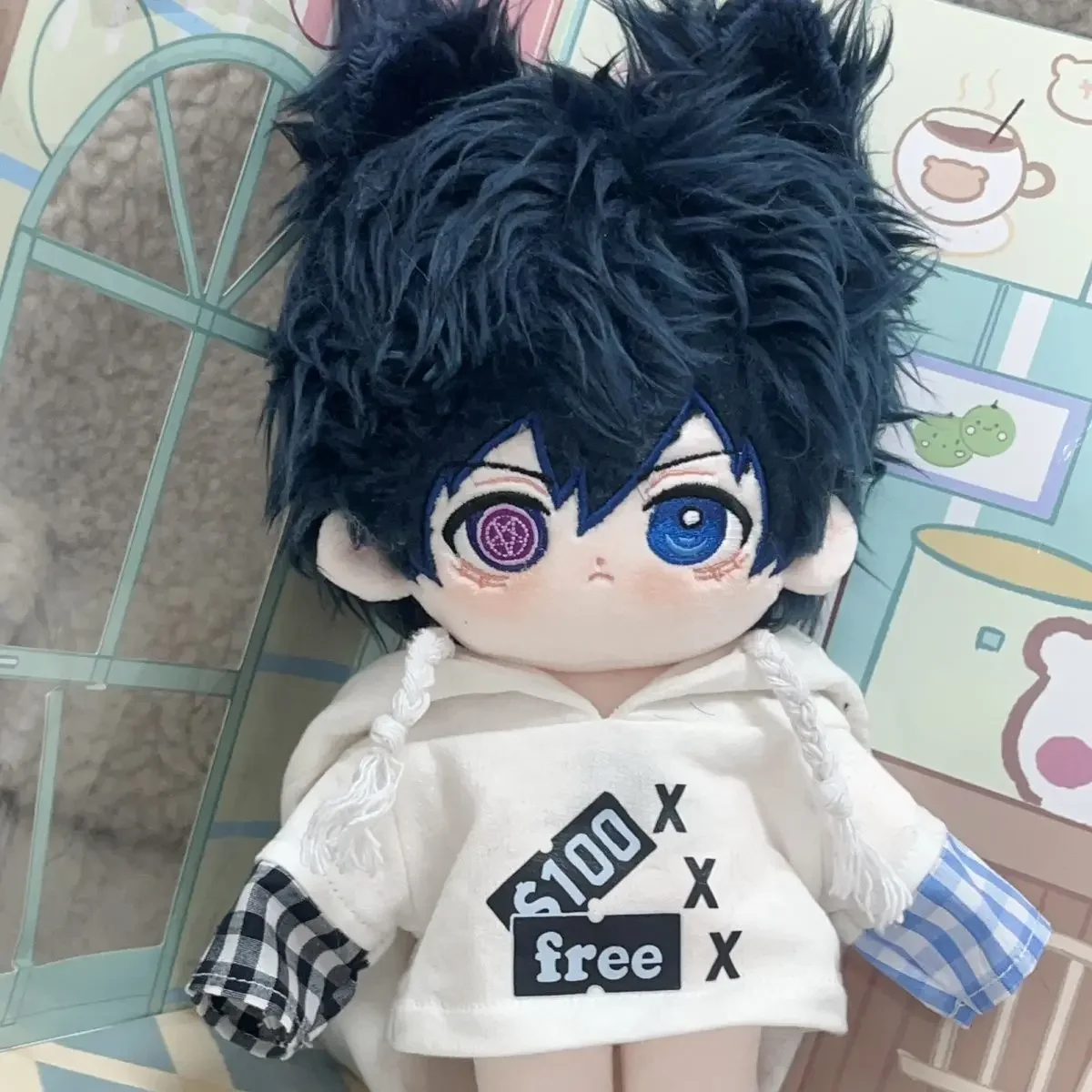 20CM Ava Anime Kuroshitsuji Ciel Phantomhive Masha Cotton Stuffed Doll Gift Toys for Children Adults Cute Dress-up Stuffed Plush