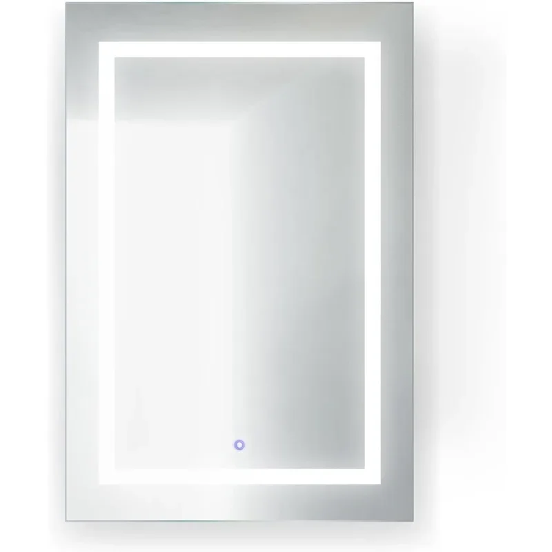 LED Medicine Cabinet 24 Inch X 36 Inch | Recessed or Surface Mount Mirror Cabinet w/Dimmer & Defogger + 3X Makeup Mirror