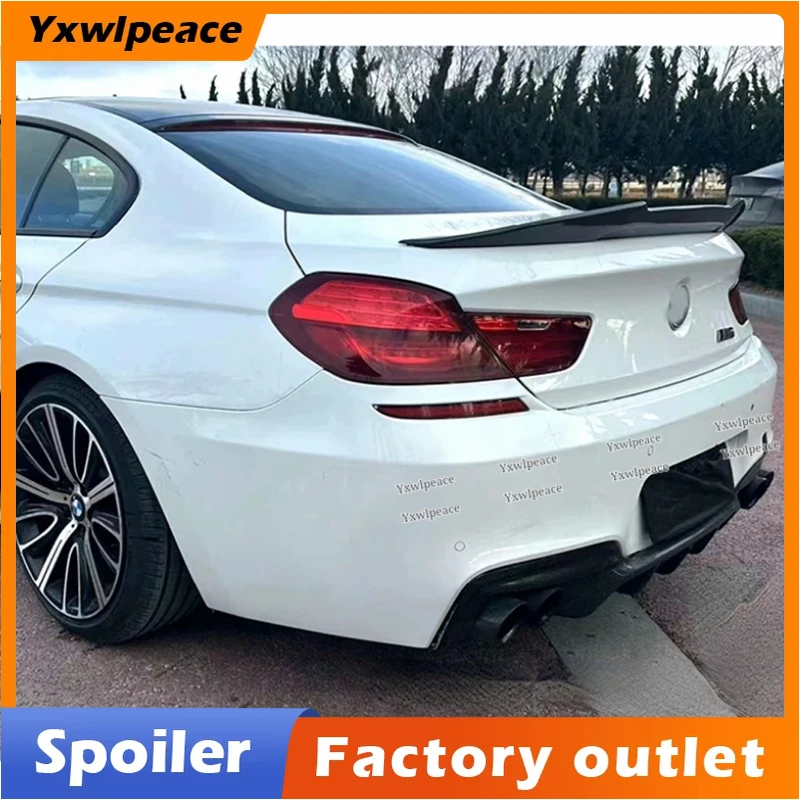 

For BMW 6 Series F06 F12 4-Door 2-Door 2012-2018 PSM Style Real Carbon Fiber Rear Trunk Lip Spoiler Wing 640i 640d 650i