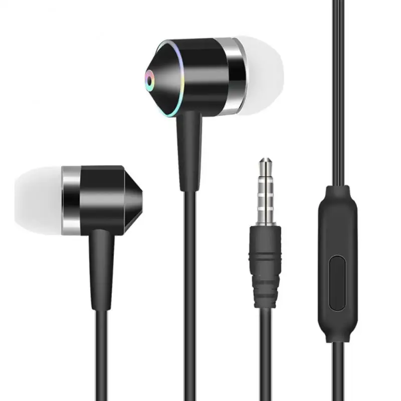 Universal Mobile Phone Headset In-ear Mobile Phone Headset Line Control Subwoofer With Wheat Earphones For iPhone Xiaomi